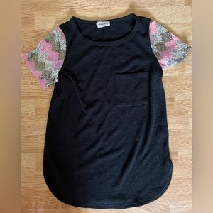 Style rock dress shirt black /pink